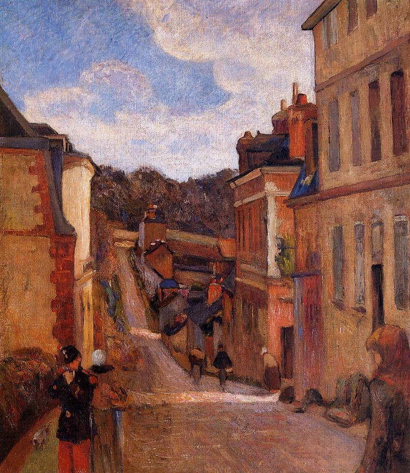 Rue Jouvenet, Rouen - Paul Gauguin Painting